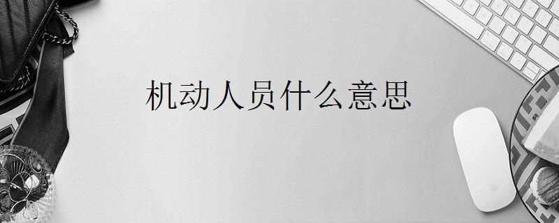 机动人员是什么意思？